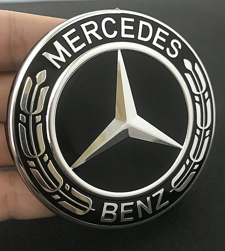 thương hiệu logo xe hơi Mercedes-Benz E-Class E200 E260L E300L E350 vòng thép logo trung tâm nắp trung tâm nắp xe sửa đổi logo tem sườn xe ô tô tem xe hơi
