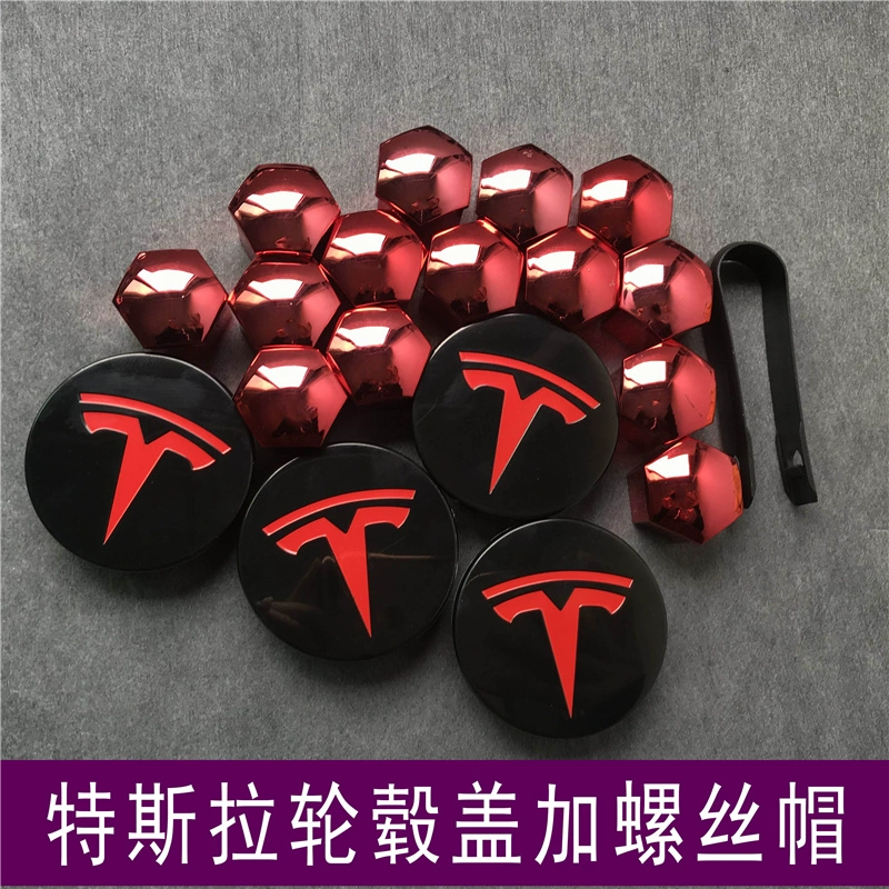 Thích hợp cho Tesla Model3 / Y / X nắp trung tâm xe trang trí nắp vặn nắp lốp phụ kiện sửa đổi bánh xe dán đổi màu xe ô tô decal xe oto 