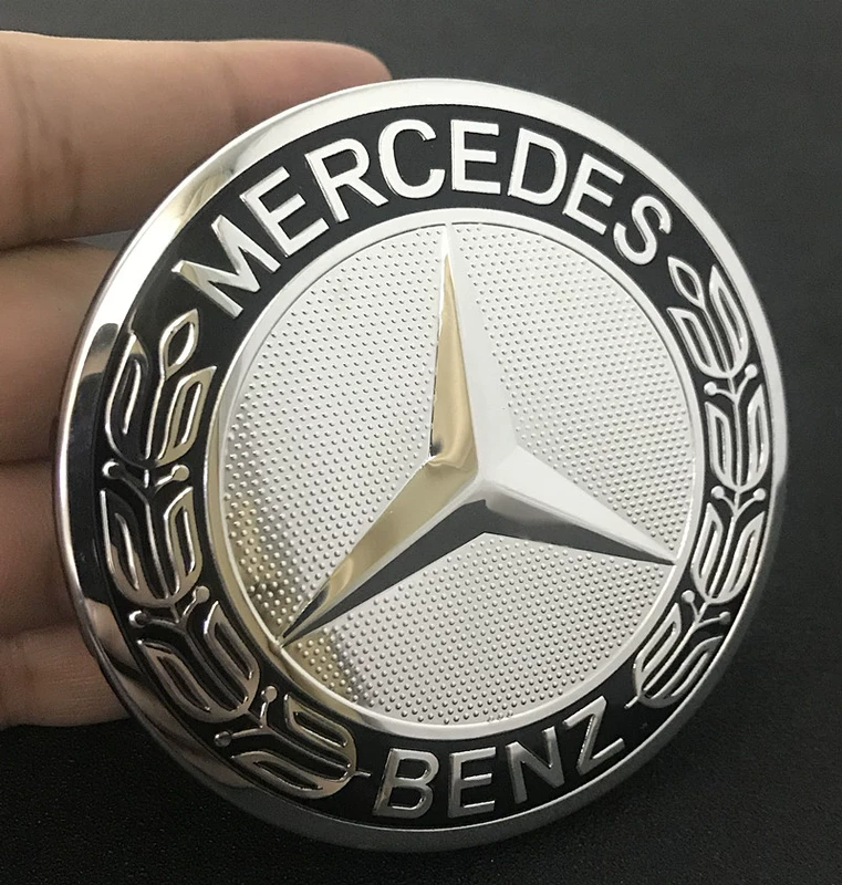 thương hiệu logo xe hơi Mercedes-Benz E-Class E200 E260L E300L E350 vòng thép logo trung tâm nắp trung tâm nắp xe sửa đổi logo tem sườn xe ô tô tem xe hơi