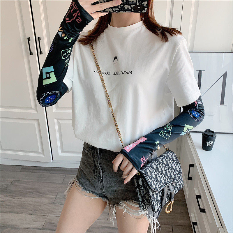 Sun protection glove armguard sleeve female anti UV summer ice silk arm sleeves thin section driving ice sleeveless sleeve male