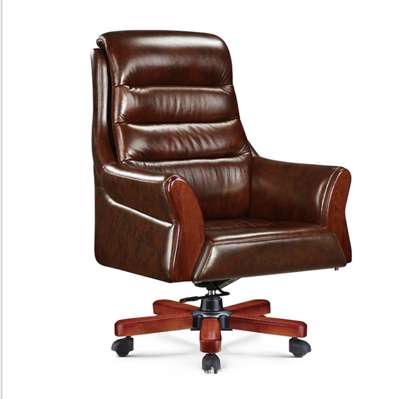 High-end office chairboss chair cowhide chair executive chair reclining chair lunch break chair swivel boss chair executive chair