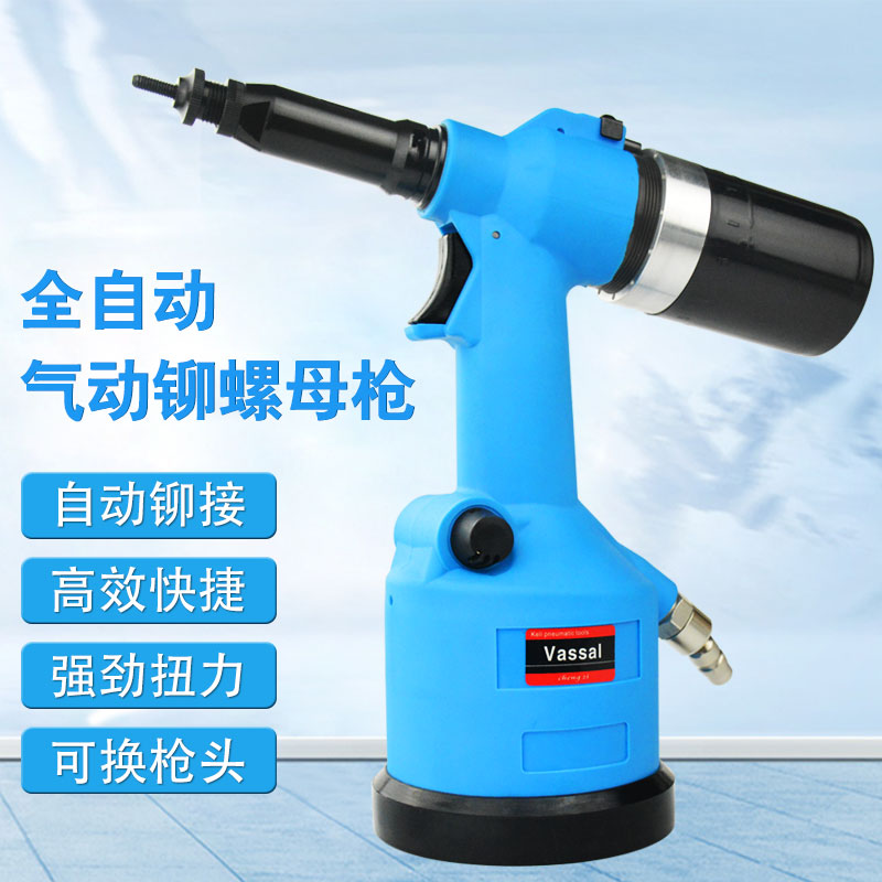 Courtson Pneumatic Fully Automatic Riveting Nut Gun Pull Riveting Gun Pull Mother Gun Pull Riveting Gun M3 To M12 Nut Riveting Tool