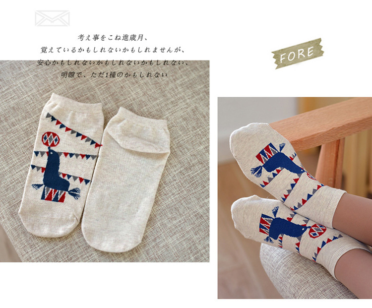 4 đôi vớ nữ vớ cotton nguyên chất Phiên bản Hàn Quốc của phim hoạt hình nữ dễ thương dễ thương tất vớ