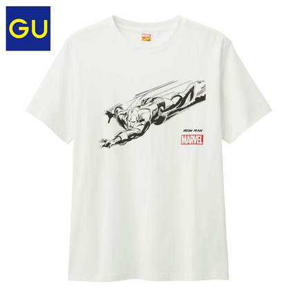 GU 男装 印花T恤(短袖) MARVEL漫威 (男女情
