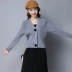 Cardigan mùa xuân và mùa thu phiên bản Hàn Quốc của phụ nữ mới cổ chữ V đan áo cánh dơi đan màu rắn thời trang áo khoác ngắn ngắn dày - Áo khoác ngắn Áo khoác ngắn