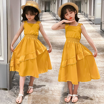 Girls dress with dress for summer clothes 2022 new ocean gas girl harnesses summer tennis red skirts snowspun children princess dresses