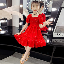 Girl Dress Dress Summer Dress 2022 New Fairydress Ocean Gas Little Girl Princess Dresses Children Summer Snowspun Dresses Fairy