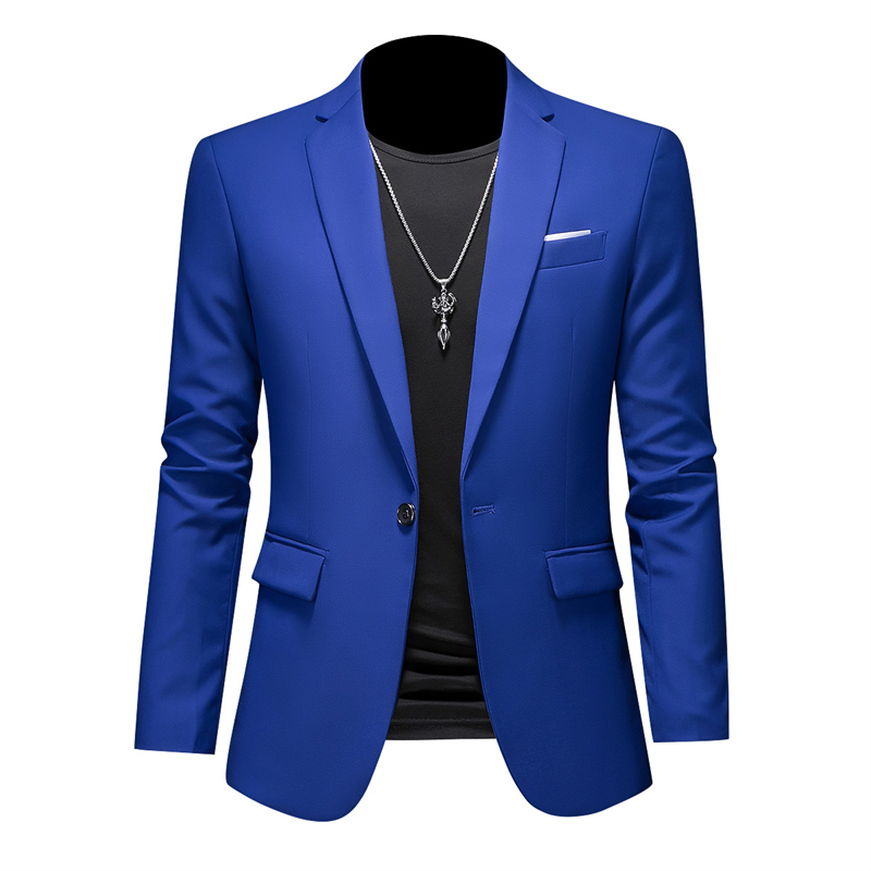 Spring Men's Business Casual Fashion Suit Jacket Slim Fit Plus Size Casual Professional Formal Dress Suit Top