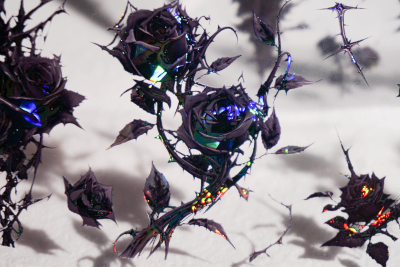 Poisonous Fragrance Lingering, Just Like a Journal with Thorny Rose Vines, Dark Pet Shell Light Flow, Muga Card Sticker Tape