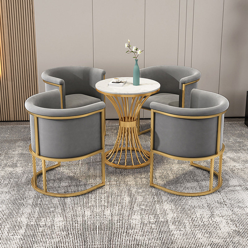 Simple Nordic wrought iron light luxury single sofa chair modern living room lazy small apartment balcony bedroom leisure sofa