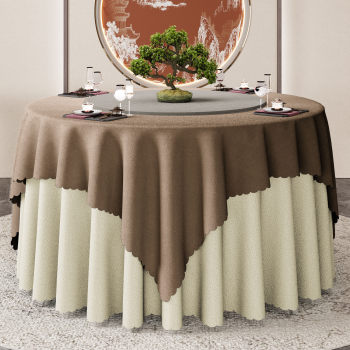 Waterproof and oil-proof round table hotel table cloth thick special price Waterproof and oil-proof round table hotel table cloth thick special price