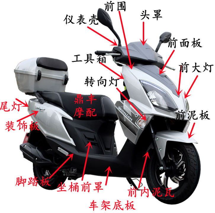 Imitation UY pedal locomotive shell accessories Wangjiang Suzuki UY new Sanyang U2 Qianjiang TAN125AFR shell