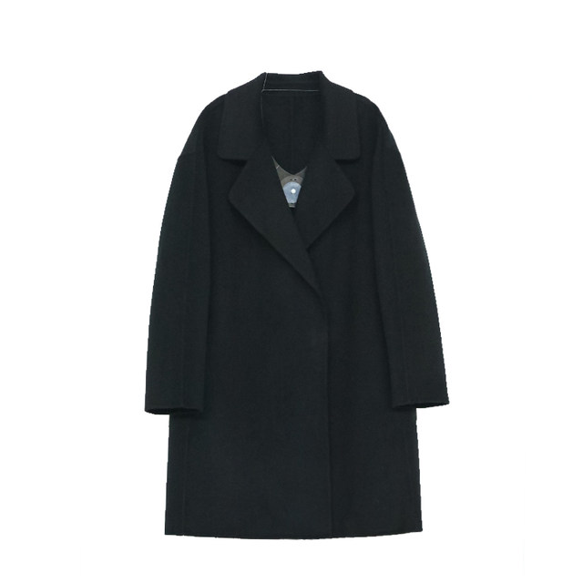 Dongyuxi Ready to Wear House Winter Black Versatile Classic Pure Cashmere Jacket Half-Length