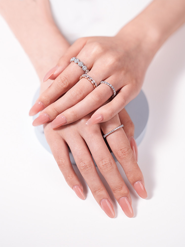 [New Year's Gift] Swarovski Ring Accessories, Pair of Rings, Plain Rings, Stackable Jewelry, High-End