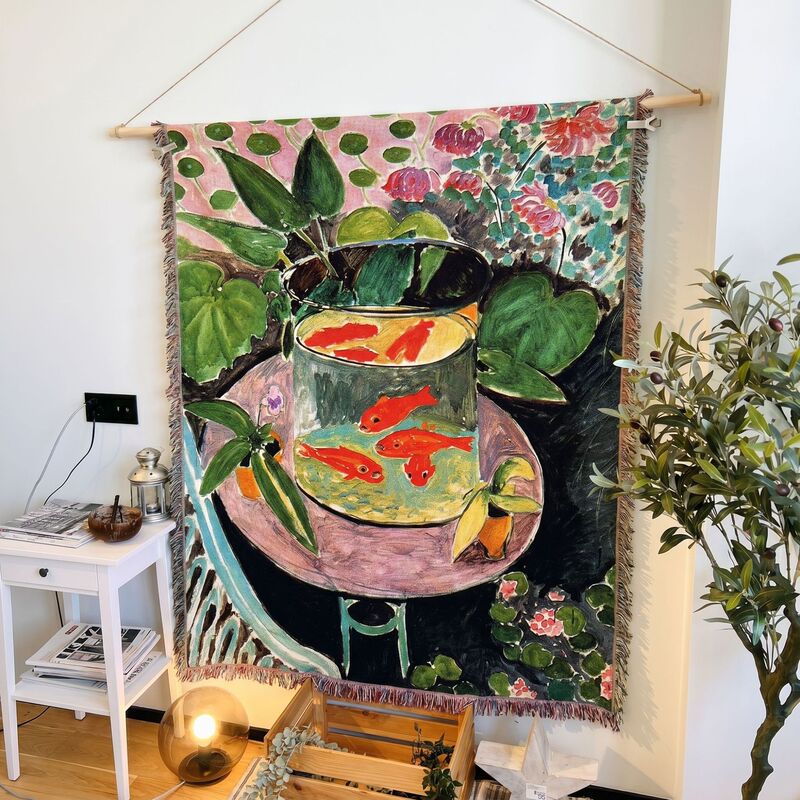 Matisse Vintage Oil Painting Style Tapestry Decorative Blanket Sofa Blanket Home Throw Blanket Camping Mat Tapestry Decorative Painting