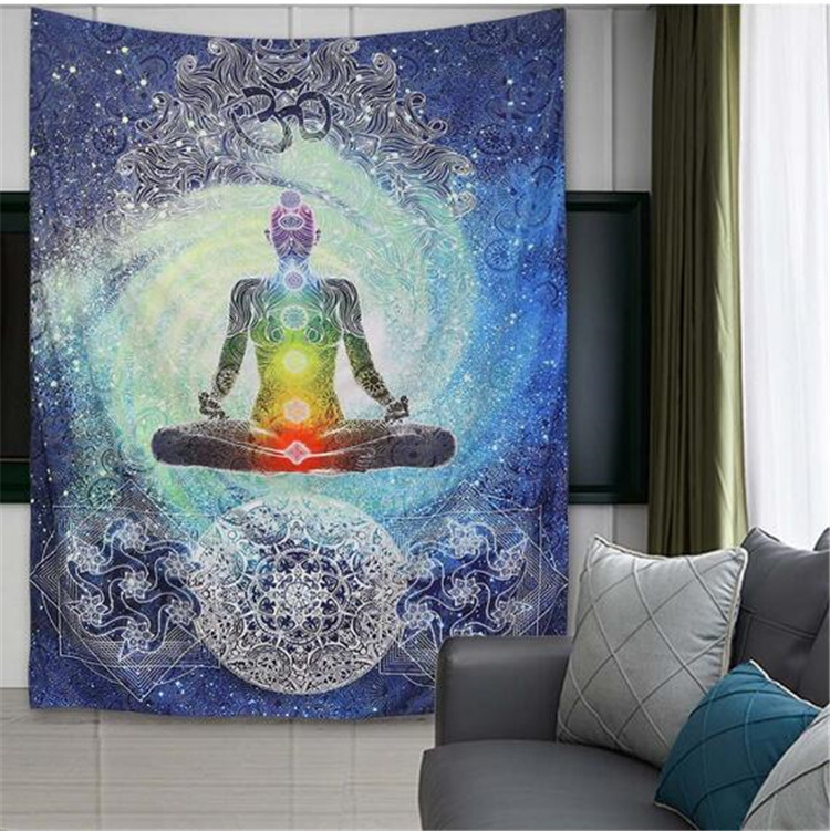 Ấn Độ Yoga Treo tường Trang trí tường Tapestry Tapestry Beach Khăn Nhiếp ảnh Vải thảm treo tường 2m