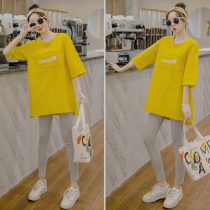 Spring Summer Pregnant Woman Blouses Spring Suit Fashion middle sleeve round neck T-shirt loose big code Summer gestation