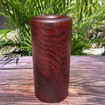 Mahogany pen holder Burmese rosewood Dalbergia rosewood desktop storage pen holder ghost face landscape pattern solid wood pen insert whole wood