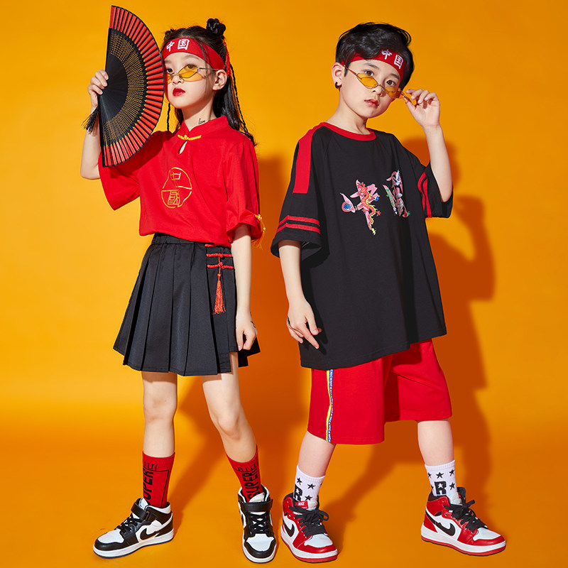 61 Children's cheerleading National Chauhan Costume Kindergarten Performances Costume Elementary School Children's Games Performance clothes male girls