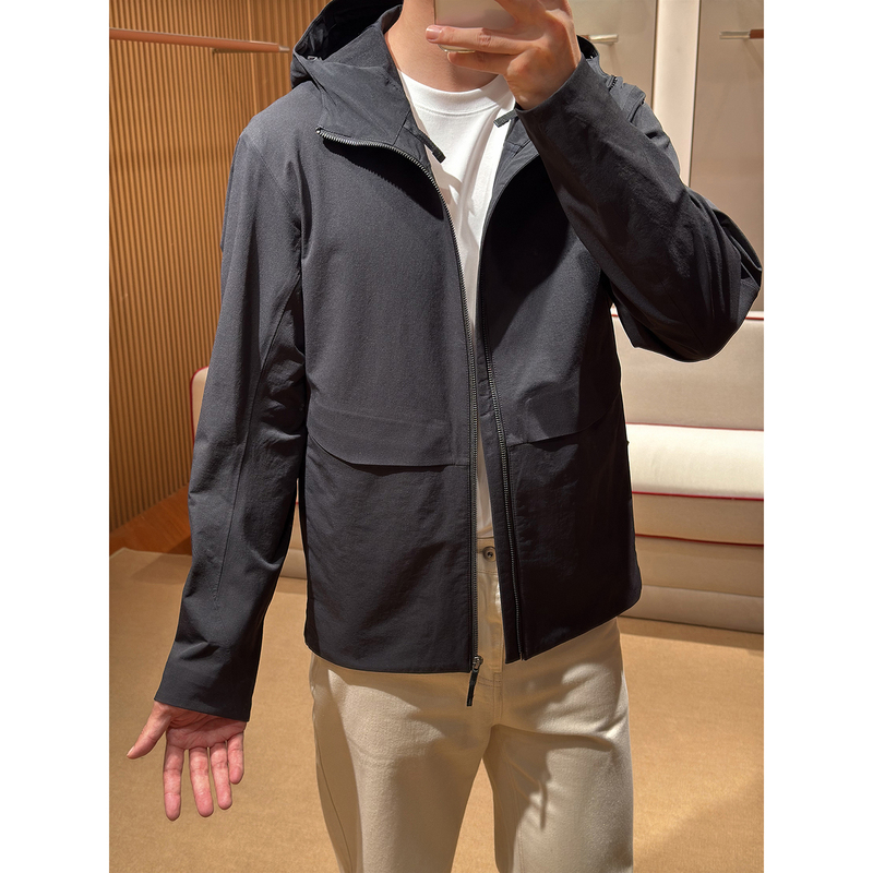 Cordura Fabric V Series Business Commuter Outdoor Taped Seam Hooded Softshell Jacket for Men