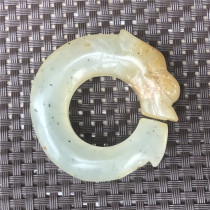 Ancient jade Old jade neck jade carving pendant Antique Xiuyu waist pendant Retro jade brand portable antique jade collection