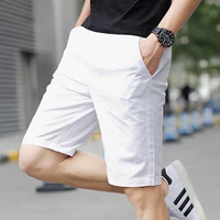 Mùa hè mỏng phần trắng quần short nam giản dị năm điểm quần trẻ phiên bản Hàn Quốc của chàng trai tự tu luyện 5 điểm xu hướng quần áo nam - Quần short quần bò nam