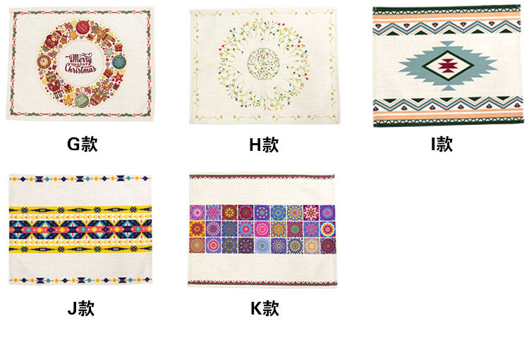 Gió quốc gia cotton linen nghệ thuật phương tây nơi mat cách nhiệt pad bữa ăn coaster bảng mat pad pad trà pad nhỏ bìa khăn bìa tùy chỉnh khăn trải bàn hội nghị