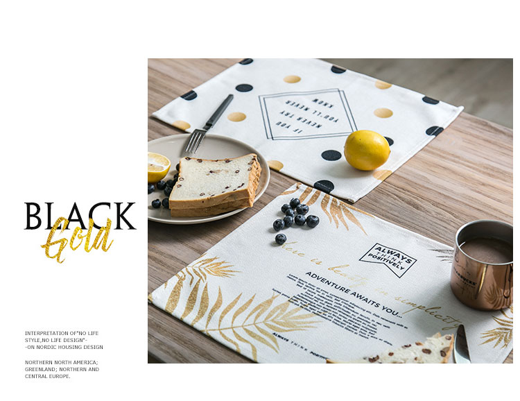 Hiện đại nhỏ gọn geometric cotton linen thực phẩm phương tây mat Bắc Âu cách nhiệt pad coaster bảng mat pad pad trà khăn vuông nhỏ khan trai ban