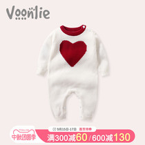 Where to hunt baby clothes autumn and winter set newborn female baby sweater knitted jumpsuit Princess full moon 100 days