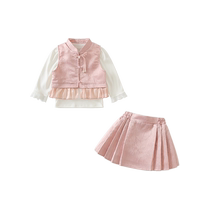 Girls Horse Face Skirt Suit Spring Clothing 2024 New Childrens Chinese Style Han Clothing Tang Suit Baby One Year Old Dress Spring and Autumn