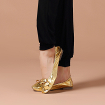 Belly dance shoes soft-soled high-heeled dance shoes practice shoes Indian dance performance shoes gold