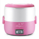 hộp cơm cắm điện chefman Meihao hộp cơm điện mini nồi cơm điện ba lớp đa chức năng cầm tay cắm điện sưởi ấm nấu ăn cách nhiệt - Hộp cơm điện sưởi ấm hộp cơm cắm điện chefman
