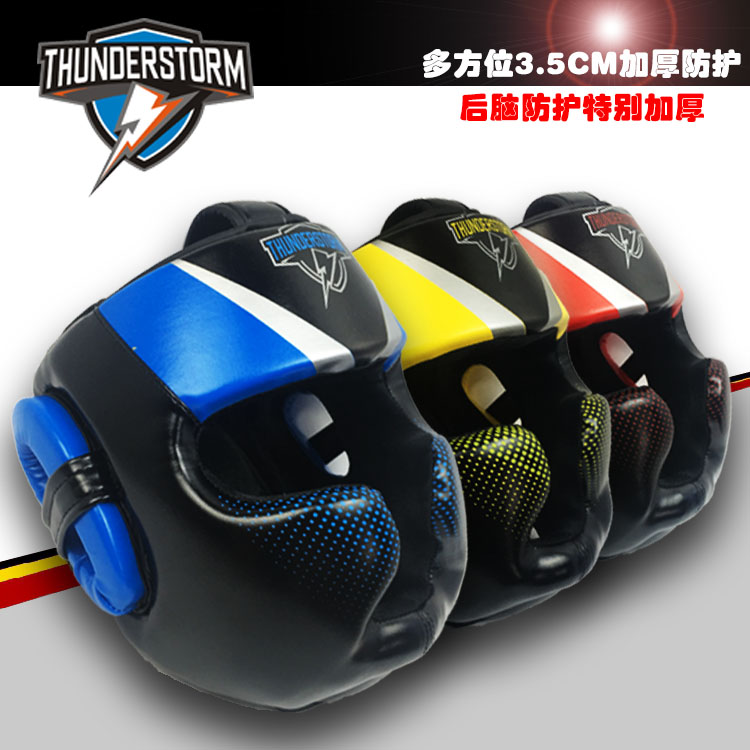 Boxing helmet Muay Thai headguard fighting fighting hood sanda protector taekwondo training for adult children thickened