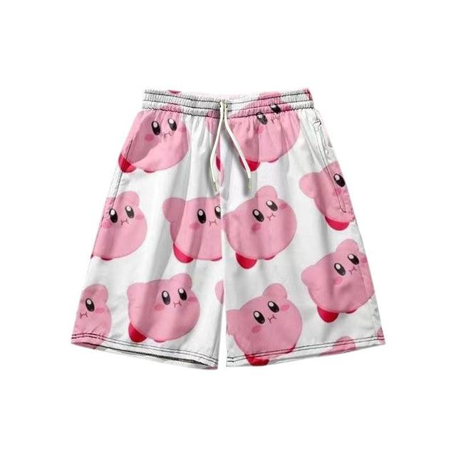 Kirby Shorts ຄູ່ຜົວເມຍ Outerwear Summer ບາງຫາດຊາຍ Pants Home Pajamas Pants Boyfriend Pants Basketball Pants