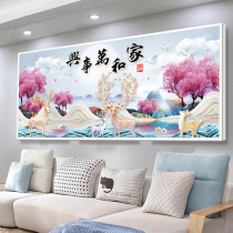 2022 new living-room home and Masterpiece Fortune Deer Thread Embroidered Cross Embroidered Printed Full Embroidered handmade bedroom