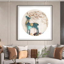 Cross stitch embroidery 2022 new living-room round small piece hair chaesel handmade herself embroidered with simple embroidery