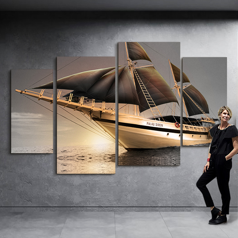 Industrial Style Decorative Painting for Living Room Sofa Background Wall, Sailboat Painting, Bar Wall Decoration Mural, Smooth Sailing Hanging Painting Industrial Style Decorative Painting for Living Room Sofa Background Wall, Sailboat Painting, Bar Wall Decoration Mural, Smooth Sailing Hanging Painting