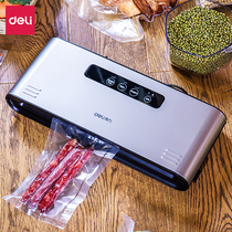 Deli 14885 Vacuum Sealer Small Household Food Fresh Food Store Dry and Wet Automatic Cutter