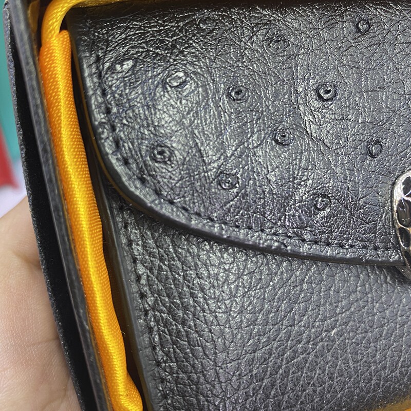 (Small Red Pepper Bag) Ostrich Leather Short Wallet (Small Red Pepper Bag) Ostrich Leather Short Wallet