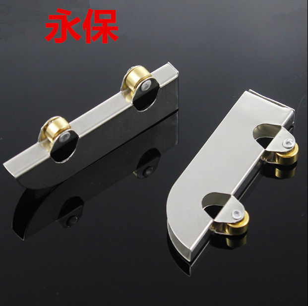 5mm glass sliding door track pulley mountain character groove shifting door double pulley integral cabinet glass door sliding wheel
