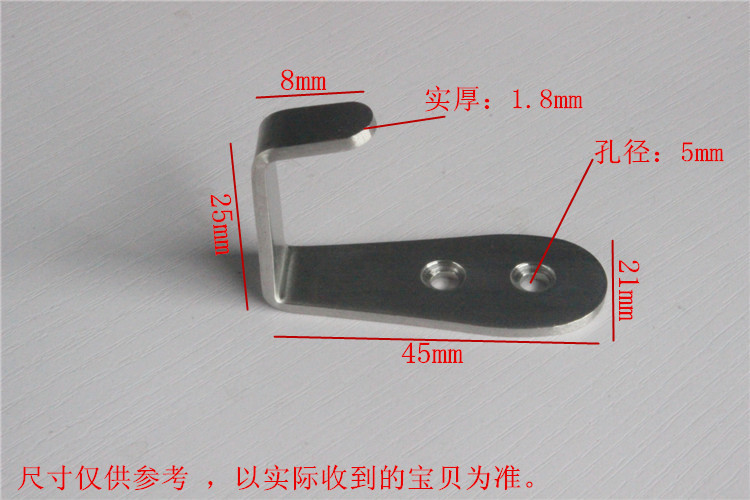 Stainless steel clothes hook single hook double hook hanging clothes hook solid one generation hair (hook 3-hook 6)