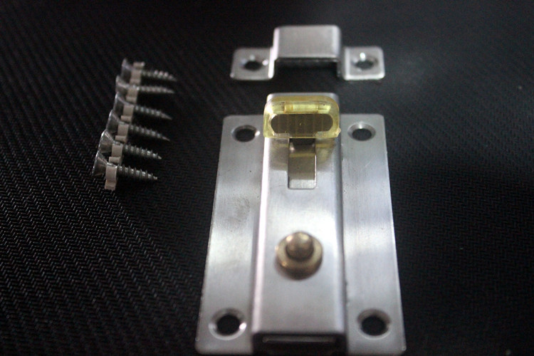 One piece of clearance thickened stainless steel spring bolt surface-mounted door dressing room partition automatic door bolt