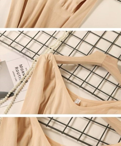 Mùa thu đông mỏng cổ tròn cổ thấp tay áo dài chạm đáy cơ thể mảnh mai cơ thể ấm áp đồ lót đơn nữ quần áo mùa thu - Áo ấm áo lót giữ nhiệt nam