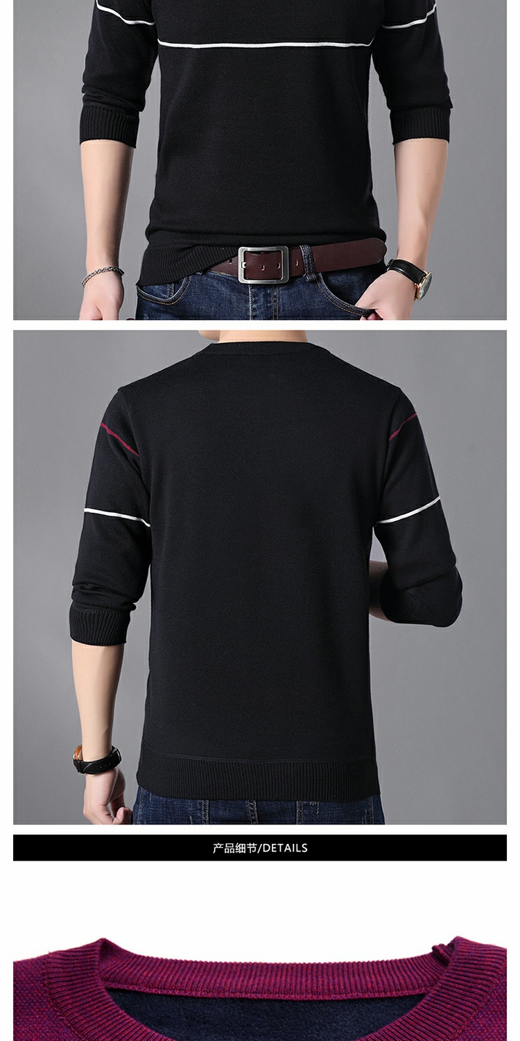 Mùa đông cộng với nhung nam áo len cashmere trung niên áo len dày nam ấm cổ tròn áo len len áo len nam áo len nam cổ lọ
