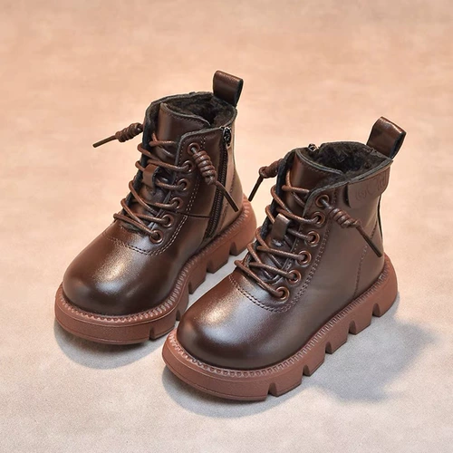 Martens, демисезонные ботинки, черные универсальные короткие сапоги для мальчиков, коллекция 2023, подходит для подростков