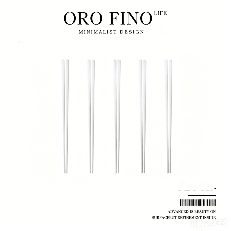 Fine Gold·Lvory·White Chopsticks Made of Ceramic, High-End, Antibacterial, Mildew-Resistant, High-Temperature Resistant, Easy to Clean | Pure White Fine Gold·Lvory·White Chopsticks Made of Ceramic, High-End, Antibacterial, Mildew-Resistant, High-Temperature Resistant, Easy to Clean | Pure White