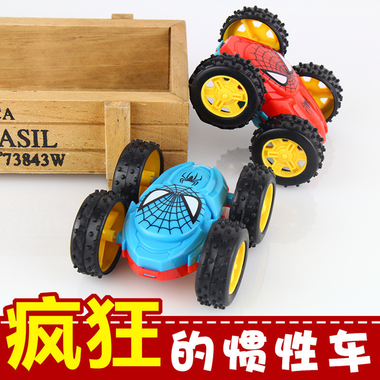 2022 Inertial bifacial turning bucket car resistant to fall 360 toy car turn to children's gift toy ground stall hot selling gift-Taobao