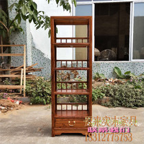 YL034 spot Elm bookshelf solid wood multi-layer bookcase Bozu Shelf shelf Chinese childrens storage rack