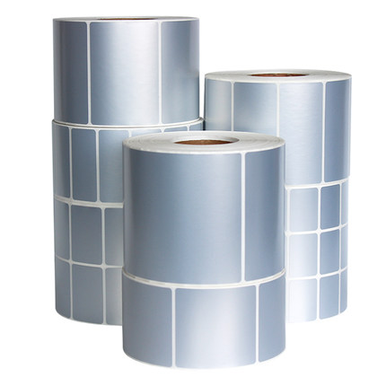 Matte silver label paper waterproof PET ADB 100 50 50 60 60 30 30 40150 adhesive barcode paper set to do 