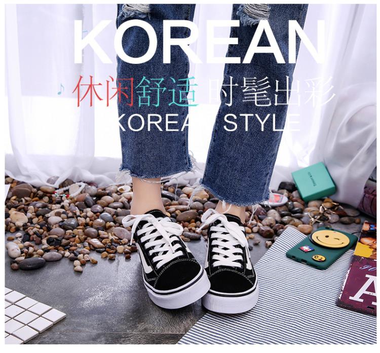 Giày nữ mới của Hàn Quốc Giày vải màu đen hoang dã cho nữ sinh viên phong cách Harajuku ulzzang Han Faner hương vị Hồng Kông giầy fila nữ